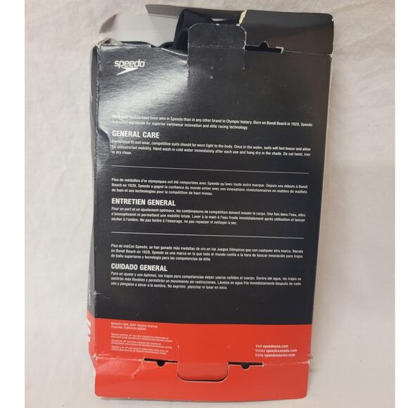 Speedo Men's Swimsuit Jammer Edurance Solid Black Competition Swimwear 32 - Picture 4 of 4